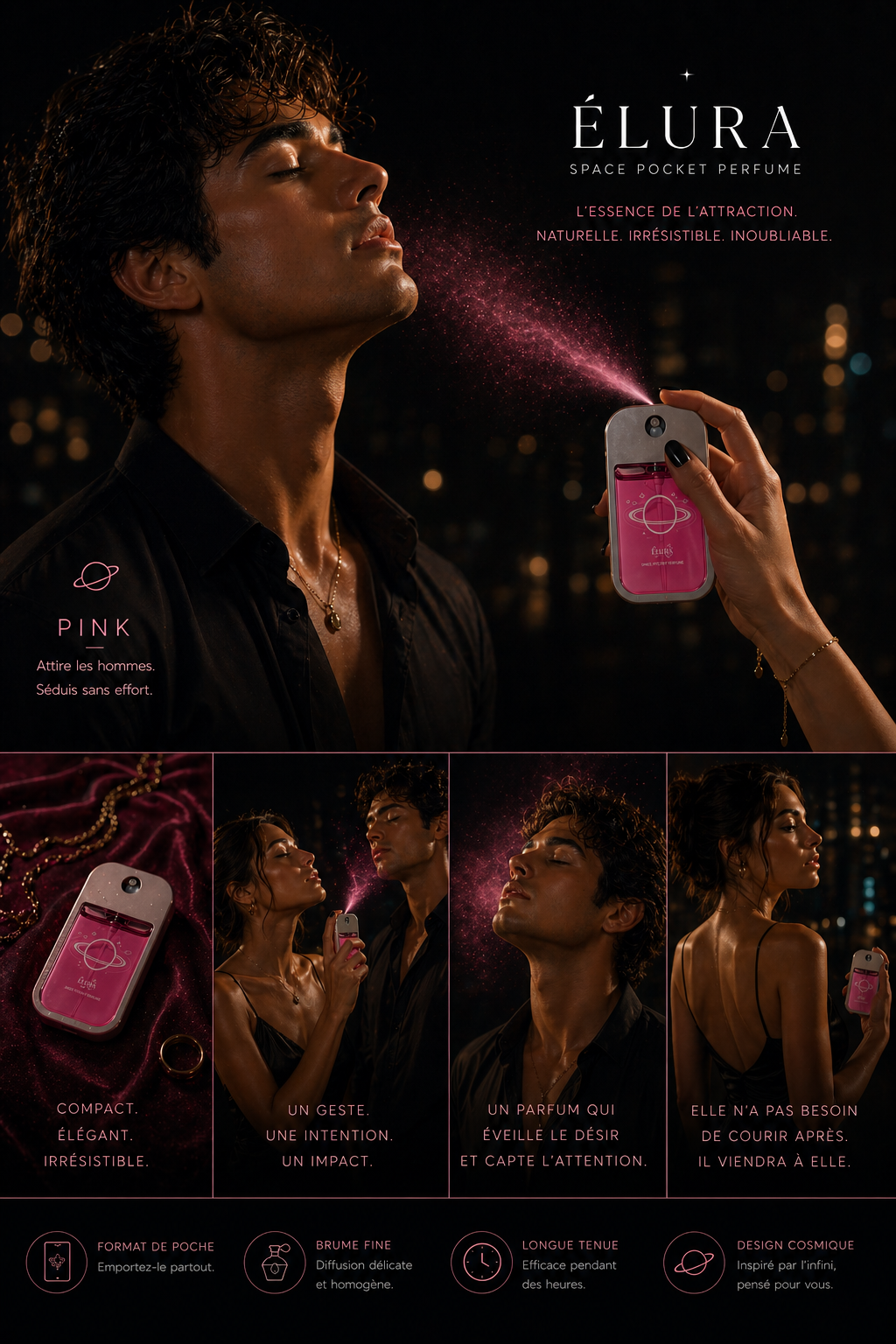 Parfum de poche aux phéromones