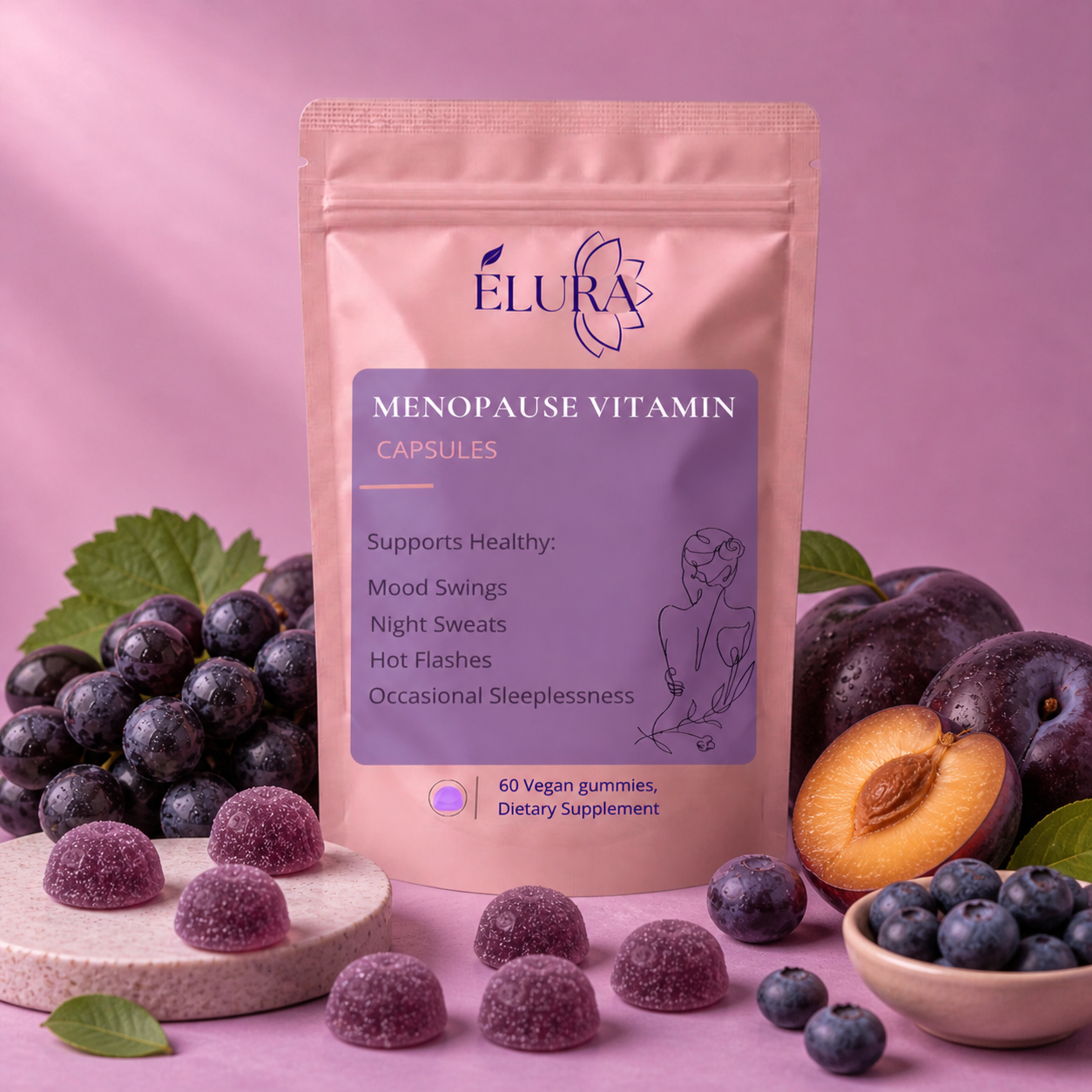 Gummies Ménopause vitamine - ELURA